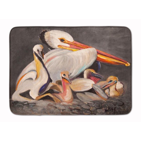 Micasa White Pelicans Machine Washable Memory Foam Mat MI951068